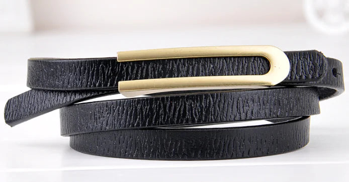 Cinturón de Moda para Mujer en Piel de Cocodrilo