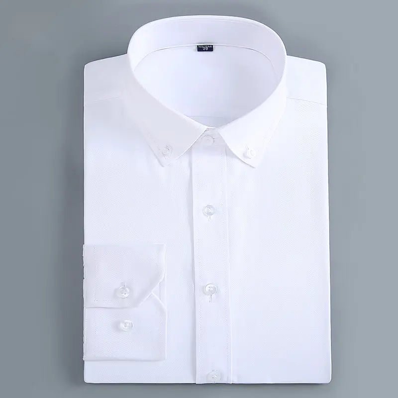 Camisa de Vestir Blanca de Manga Larga, para Hombre